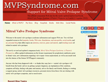 Tablet Screenshot of mvpsyndrome.com